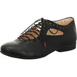 Think! GUAD Halbschuhe aus Leder - Elegante Damenschuhe in Schwarz mit komfortablem Wechselfußbett und hochwertigem Leder. Ideal für vielseitige Freizeitaktivitäten und angenehmen Tragekomfort.