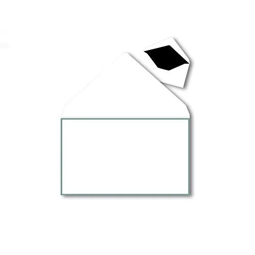 Trauerumschläge 120 x 175 mm Polar Weiß mit Schwarzen Rahmen für Beerdigung, Danksagung, Verschluss: feuchtklebend Grammatur: 100 g/m² 25