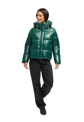 MARIKOO Damen Winterjacke N097 - Gesteppt mit abnehmbarer Kapuze und Magnetverschluss - Stilvolle Winterjacke aus 100% Nylon, ausgestattet mit einer abnehmbaren Kapuze und praktischen Reißverschlusstaschen. Ideal für kühle Tage - schützt vor Wind und Kälte.