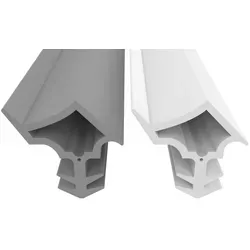 Dikara Dichtungsband Stahlzargendichtung Grau/weiß Höhe 15,2mm Breite 14,8mm Falz, TPE thermoplastisches, Antidehnungsfaden 5000 cm