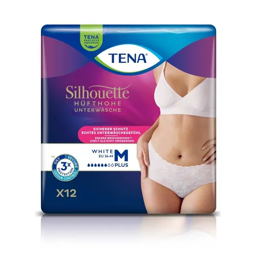 TENA Silhouette Plus White Gr. M, 12 Stück