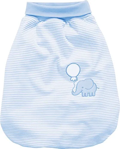 Schnizler Baby Schlafsack, Strampelsack Elefant mit elastischem Umschlagbund, Gr. One Size, Blau (Bleu 17)