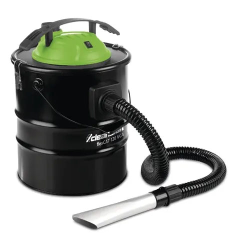 Cleancraft flexCAT 120 VCA Aschestaubsauger - Aschesauger mit doppeltem Filtersystem, ideal zum mühelosen Beseitigen von Kamin- und Ofenasche. Hohe Saugkraft und praktische Zubehöraufbewahrung am Gerät.