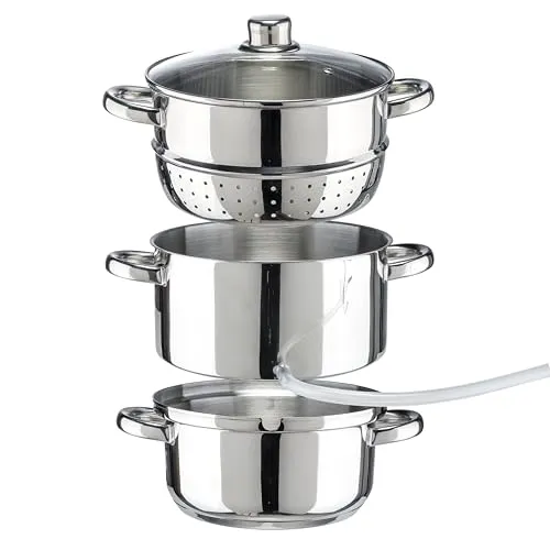 mucHome Dampfentsafter 6L aus Edelstahl für alle Herdarten