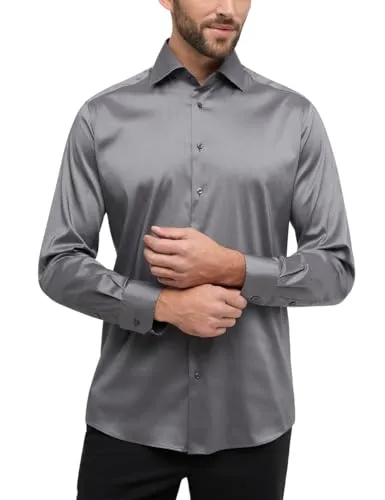 Eterna Herren Hemd Langarm 44 - Klassisches Langarmhemd aus hochwertigem Material, angenehm leicht und ideal für jeden Anlass. Mit besonderen Nähten auf den Knöpfen für einen einzigartigen Look.