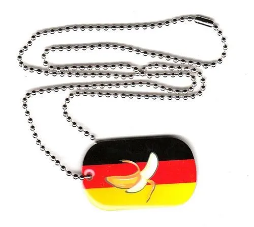 Dog Tag Bananenrepublik Deutschland Erkennungsmarke 30 x 50 mm Fahne
