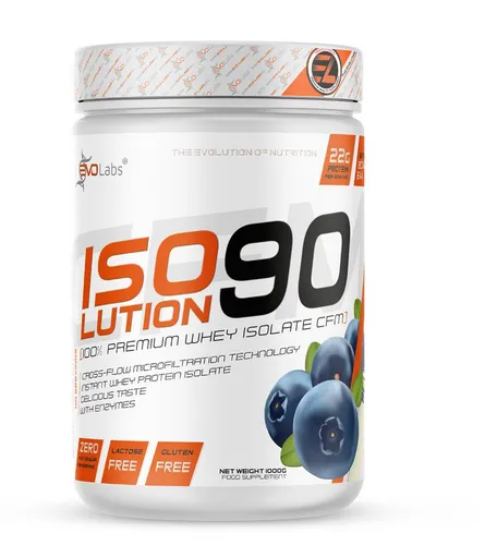 EVO Labs ISOLution-90 1000g CFM Isolat Whey Protein - Hochwertiges Proteinpulver für aktive Menschen – EVOLabs ISOLution-90 überzeugt mit bester Löslichkeit und köstlichen Geschmacksrichtungen. Ideal für Shakes und kreative Rezepte. Hergestellt in Deutschland mit höchsten Qualitätsstandards.