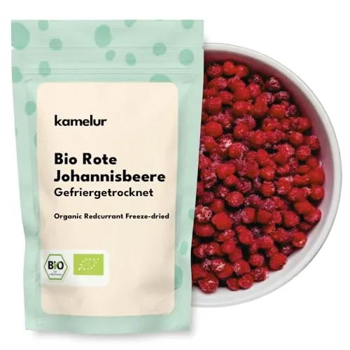 Bio Johannisbeeren rot gefriergetrocknet 250g- BIO Früchte aus getrockneten roten Johannisbeeren