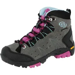 BRÜTTING Outdoorstiefel Mount Bona High Kids, Gr. 30 - Wanderschuhe für Kinder, aus grauem Veloursleder, wasserdicht und atmungsaktiv, ideal für Abenteuer in der Natur.