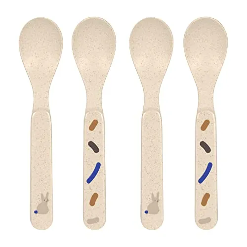 LÄSSIG Kinder Löffel Set (4 Stk.) Kinderbesteck ohne Melamin, BPA-frei, für Spülmaschine und Mikrowelle/Spoon Set Little Mateys royal blue