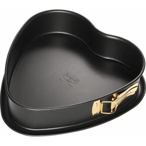 Dr. Oetker Herz-Springform Ø 25 cm - Springform aus Stahl mit Antihaftbeschichtung für einfaches Entnehmen und beste Backergebnisse – hitzebeständig bis 230°C, ideal für kreative Backprojekte.