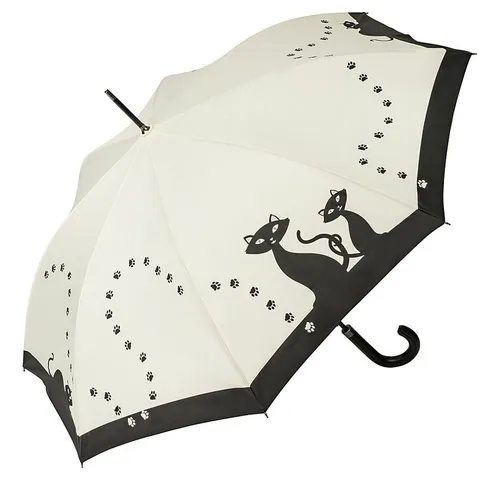VON LILIENFELD Regenschirm mit schwarzen Katzen - Stockschirm für Damen und Kinder, mit schneller Öffnungsautomatik und windsicherem Fiberglas-Gestänge. Ein einzigartiges Design für Katzenliebhaber und modebewusste Frauen.