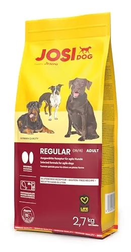 JosiDog Regular Trockenfutter (3 x 2,7 kg) für aktive Hunde