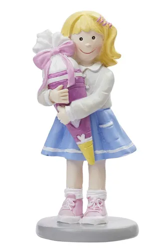 Figur Mädchen mit Schultüte 8,5cm Tischdeko Einschulung Party Schulanfang Deko