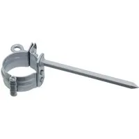 Inefa Rohrschelle DN 50 mit 110mm Schlagstift Stahl Grau Wandmontage