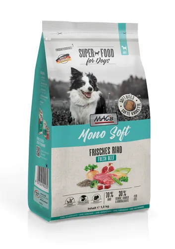 MACs Mono SOFT frisches Rind 1,5 kg - halbfeuchtes Hundefutter