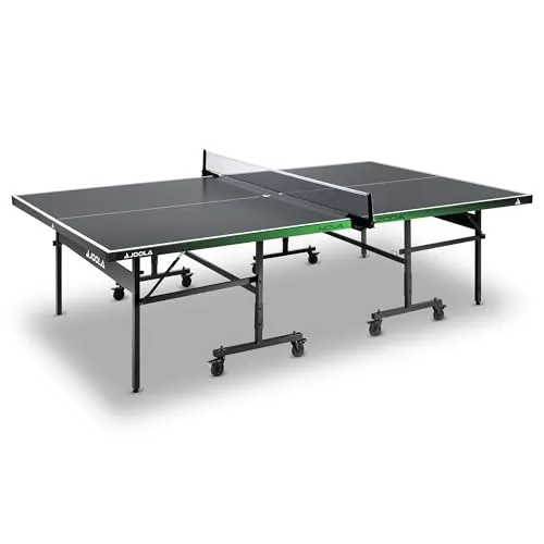 JOOLA Tischtennisplatte Nova 200A – Outdoor Tischtennisplatte wetterfest klappbar mit Netz & Höhenverstellung