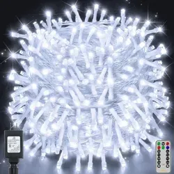 Diyarts LED-Lichterkette 600-flammig - Weihnachtsbeleuchtung mit 60m Länge, 8 Modi und 4 Helligkeitsstufen für stimmungsvolle Akzente drinnen und draußen. Ideal für festliche Anlässe!