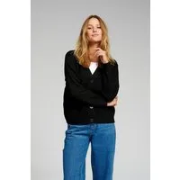 Strickjacke von TeeShoppen - Schwarz - Elegante Strickjacke von TeeShoppen in zeitlosem Schwarz. Ideal für die kälteren Monate, vielseitig kombinierbar und perfekt für jeden Anlass. Erhältlich in den Größen XS bis XL.