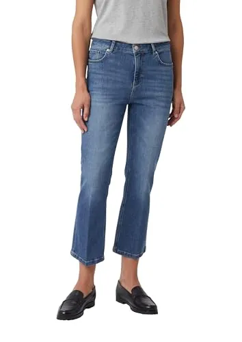 Elastische Ankle-Jeans im Flared-Leg-Schnitt in blau von comma,