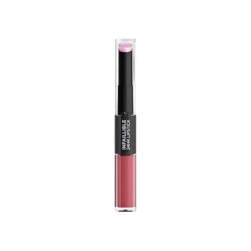 L'Oréal Paris Lippen Make-up Infaillible Lippenstift, 213 Toujours Teaberry /Liquid Lipstick für 24 Stunden volle Lippen mit feuchtigkeitsspendendem Lippenpflege - Balsam, 1er Pack