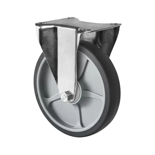 TPE Transportrolle ESD antistatisch Bockrolle 125 mm elektrisch leitfähig