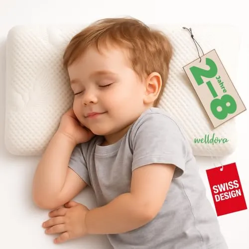 Welldora Flaches Kinderkissen aus Memory Foam