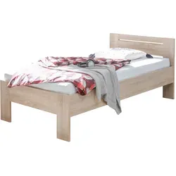 Pol Power Saturn Bett 90x200 cm - Eiche Sonoma - Betten mit zeitlosem Design, stabiler Bauweise und hervorragendem Preis-Leistungs-Verhältnis für erholsame Nächte.