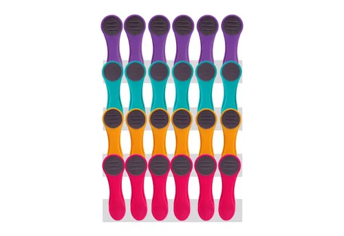 trendfinding Wäscheklammern 24 Wäscheklammern mit Edelstahlfedern und Softgrip, Mit neuester Klammertechnik für empfindliche Wäsche