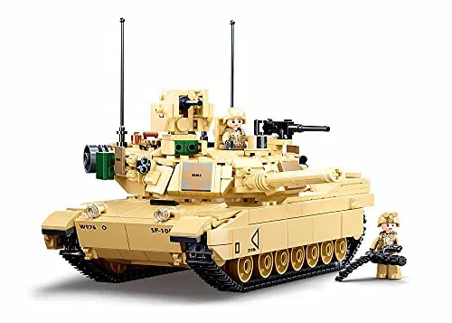 Sluban Klemmbausteine Panzer V Abrams - 781 Teile - Bauspielzeugset für kreative Bauprojekte, fördert die Intelligenz der Kinder und ist kompatibel mit anderen gängigen Bausteinen.