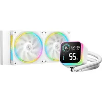 LQ240 WH Wasserkühlung mit RGB-Beleuchtung - Hochwertiges Wasserkühlungs-Set für verschiedene Sockel, 2x 120 mm Radiator, energieeffiziente Kühlung und anpassbare RGB-Beleuchtung für ein individuelles Setup.