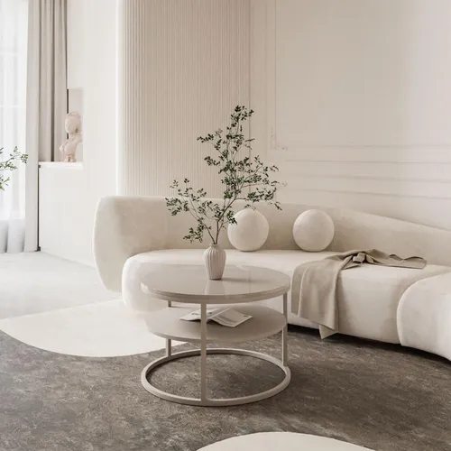 Lookway Couchtisch CIRI SLIM Kaschmir Hochglanz 60 cm