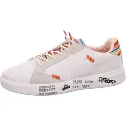 Fusion Alex Linen Art Red EU 41 - Herren Slipper - Leichte und atmungsaktive Baumwollslipper mit positiven Prints, ideal für den Sommer und perfekten Streetstyle in der Freizeit.