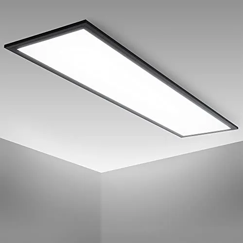 B.K.Licht LED Deckenlampe ultraflach - Moderne LED Deckenlampe mit 22 Watt und 2300 Lumen, ideal für Wohnzimmer und Schlafzimmer, sorgt für neutralweißes Licht und hat eine flache Bauweise von nur 6,5 cm.