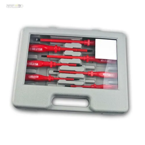 Elektro Schraubendreher Set 8-teilig im Koffer, Schraubenzieher Werkzeugkasten