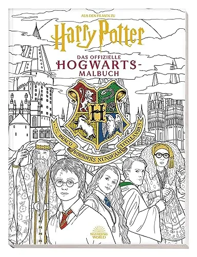 Aus den Filmen zu Harry Potter: Das offizielle Hogwarts-Malbuch: Malbuch mit Cover mit Goldfolienprägung