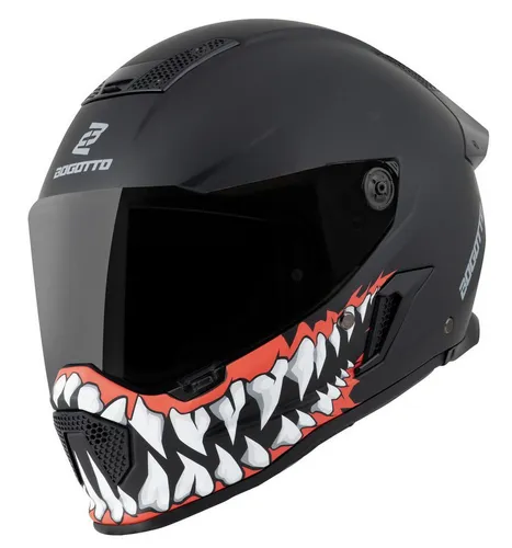 Bogotto Rapto Jaws Helm 2XL, schwarz-rot für Männer