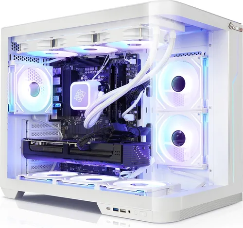 kiebel.de Gaming PC Panorama Curve mit AMD Ryzen 7 5700X und NVIDIA RTX 5060 Ti - Leistungsstarker Gaming PC mit AMD Ryzen 7 5700X, 32GB RAM und NVIDIA RTX 5060 Ti. Ideal für flüssiges Gaming in Full-HD und WQHD. Vorinstalliert mit Windows 11 für sofortigen Einsatz. Hochwertige Komponenten sorgen für Stabilität und Langlebigkeit.