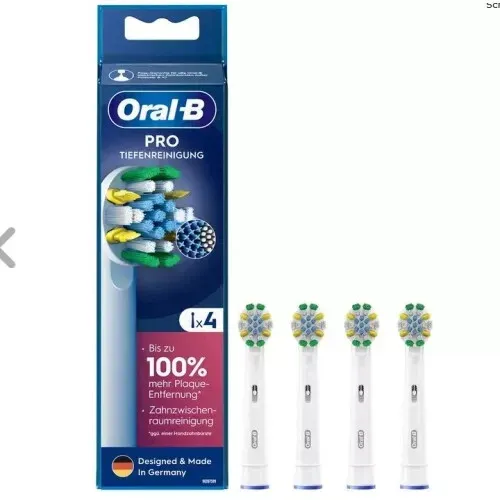 Oral-B Tiefenreinigung Ersatzbürste - Weiß, 4 Stück