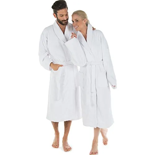 CelinaTex Oregon XL Bademantel für Sie & Ihn - Hochwertiger Frottee-Bademantel mit Schalkragen und zwei Taschen, aus 100% Baumwolle, ideal für Sauna, Urlaub oder Zuhause. Erhältlich in vielen Farben und Größen, sorgt für optimalen Klimaaustausch.