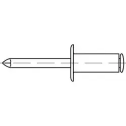 Reyher Offene Blindniete Alu/verz. FLAKO A 3,2x25 (500 Stück) - Blindnieten in hoher Qualität, ideal für den professionellen Einsatz, made in Germany, Lieferung mit 500 Stück pro Packung.