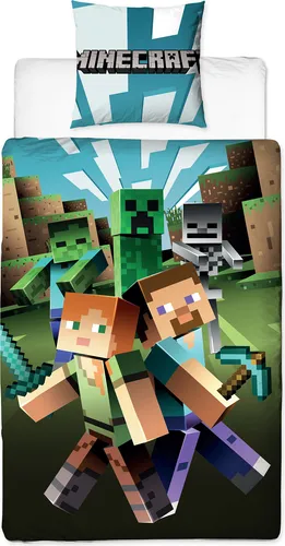 Minecraft Bettwäsche City Linon / Renforcé