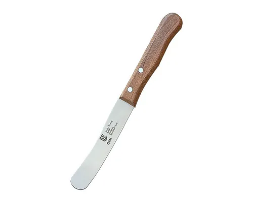 SMI Brötchenmesser Buttermesser Solingen Buchenholz Frühstücksmesser Buckelsmesser, nicht spülmaschinenfest