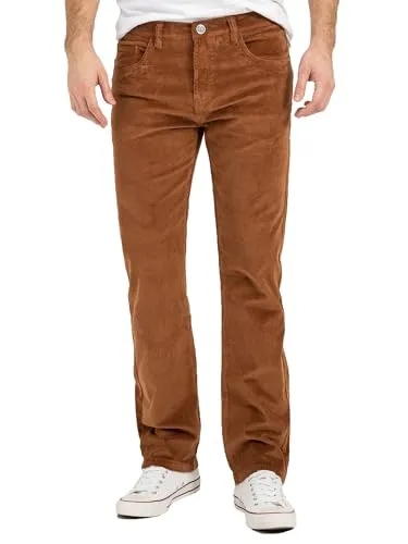 Rock Creek Herren Cordhose H-399 in Terracotta - Bequeme Regular-Fit Cordhose für optimale Bewegungsfreiheit, erhältlich in 29 Größen und 3 Längen. Ideal für Büro und Freizeit, aus robustem Material für langanhaltenden Tragekomfort.