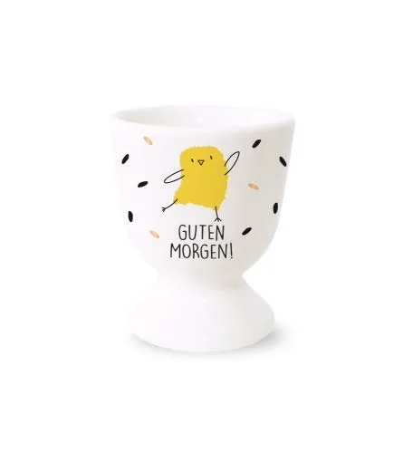 Grafik-Werkstatt 61482 Eierbecher mit Echtgold | Porzellan Becher | Guten Morgen