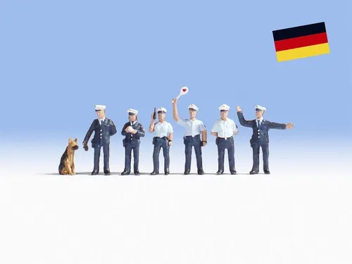 Noch H0 15091 Figuren-Set Polizisten (blaue Uniform)