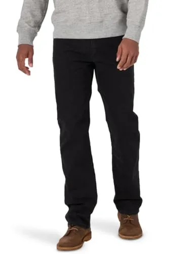 Wrangler Authentics Jeanshose, für Herren, reguläre Passform, Bequeme, elastische Taille, Schwarz, 30W / 32L