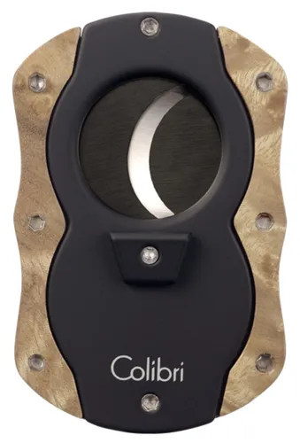 Colibri Cut Wood hellbraun Zigarrencutter mit silikonbeschichteten Klingen