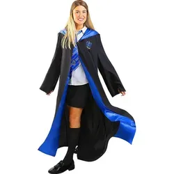 Metamorph Zauberer-Kostüm Harry Potter – Ravenclaw Umhang, Authentisches Cape für Zauberschüler des Hauses Ravenclaw blau L