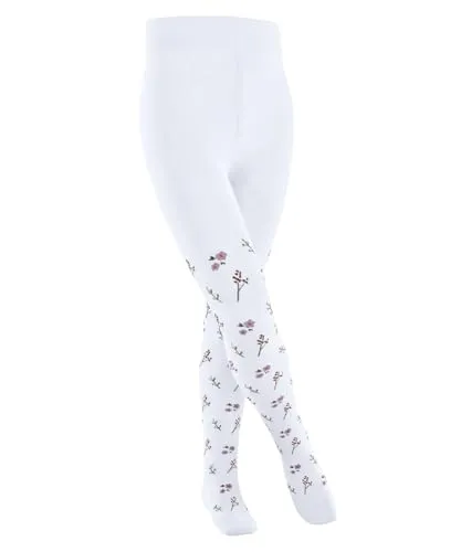 Produktbild FALKE Unisex Kinder Strumpfhose Little Flowers K Ti Baumwolle, Weiß 2000, 80-92